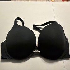 Cacique Womens BOOST PLUNGE BRA 36F Black Bow Lane Bryant Wire See Desc