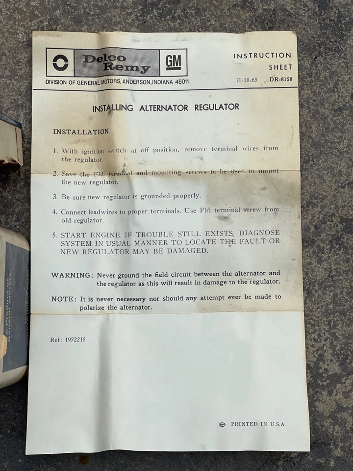 🔥NOS Delco Remy 63-69 Dodge Plymouth Chrysler Voltage Regulator C600M 1972215🔥 - Image 3 of 4