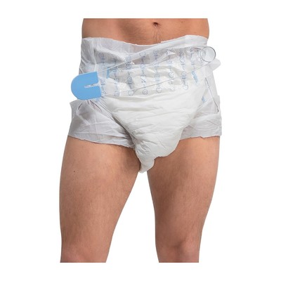 Böse Kostüme - große Babywindel & blaue Anstecknadel - Erwachsene