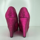 Charlotte Russe hot pink glitter wedges size 8 — photo 6