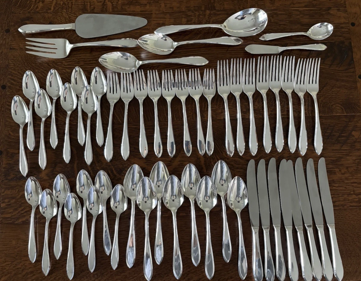 Wm. Rogers & Son Flatware-Set Antique US Silver-Plated Flatware