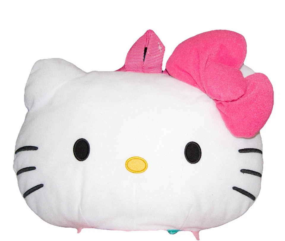 Mochila de pelúcia Hello Kitty rosa Hear 18” - Imagem 4 de 4