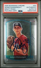 2000 Bowman Chrome #93 Adam Wainwright Draft Picks Rookie PSA GEM MINT 10 AUTO