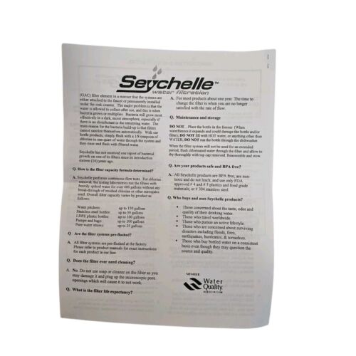 Seychelle Water Filtration Family Water Pitcher & Alkaline Filter Original New - Picture 4 of 4
