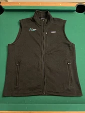 Patagonia Better Sweater Vest Men XXL Black Fleece Lined Full Zip Hiking Outdoor