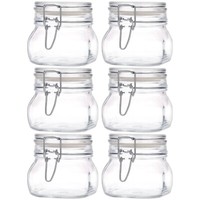 "6Er Set DrahtbüGelglas \"Fido\" 500 Ml - Einmachglas, Aufbewahrungsglas"
