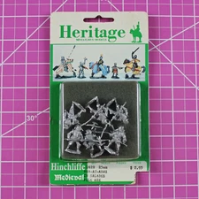 Heritage Hinchliffe Medieval Men At Arms w/ Halberds, 25mm Metal Miniatures AD&D