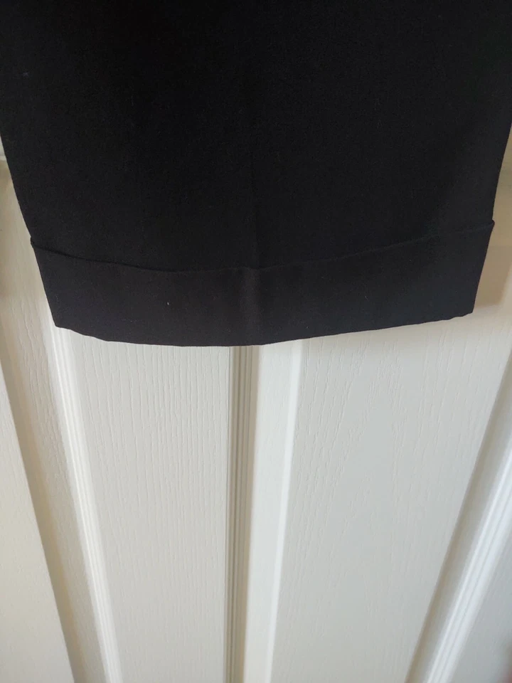 Pantalones capris para mujer George negros de vestir con puños talla 8 Foto 3 de 4