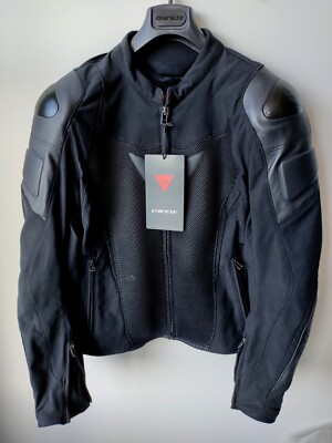 NWT Dainese MIG Leather-Tex Jacket EU50 Black | Leather & Textile