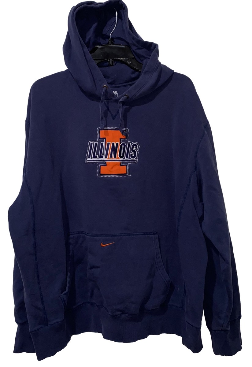 Nike Illinois Fighting Illini Hoodie Sweatshirt XXL Swoosh