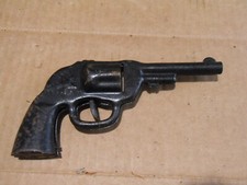 VINTAGE 1930  s G-MAN METAL TOY CLICKER GUN 7.75  Single Star