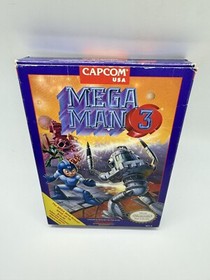 MEGA MAN 3 Nintendo NES Completo En Caja con Todos los Insertos y Reembolso Raro Casi Nuevo Carrito Manual
