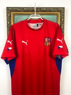 Czech Republic Home football shirt 2002 Soccer Rare Jersey Red