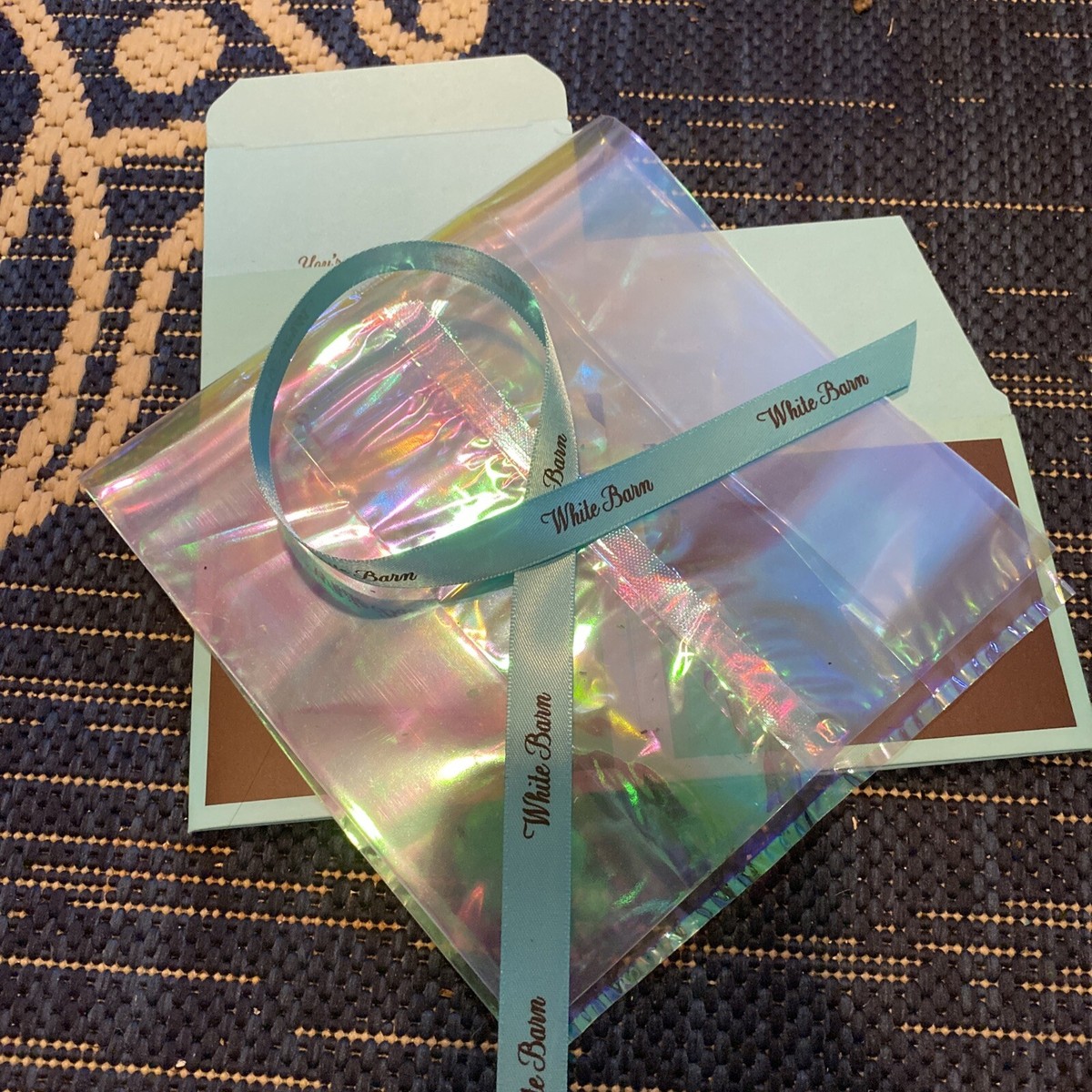 Bath Body Works Holiday Deluxe Gift Large Cello Bag With Ribbon