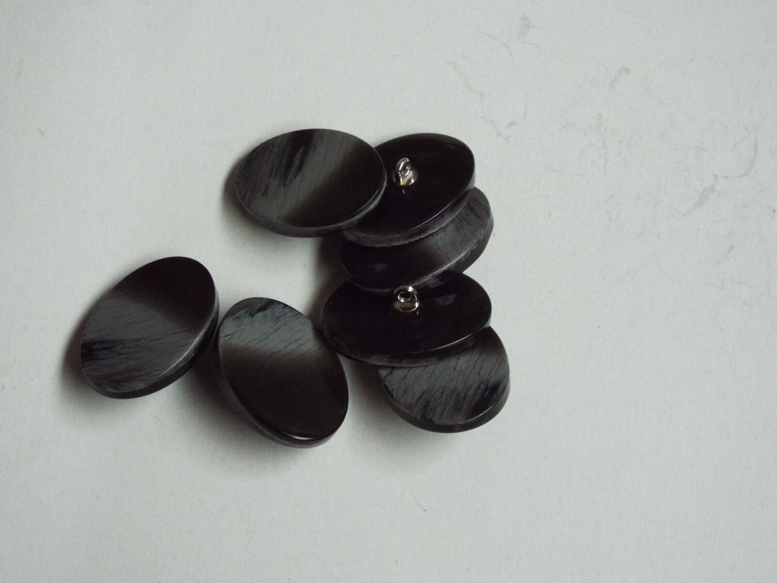 5pc 25mm Mock Wood Grey Charcoal Oval ideal Popular overseas wear Button for Knit Chicago Mall