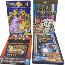 4 Vintage PC Games ELEMENTS II - Matching Puzzle Jewel Quest