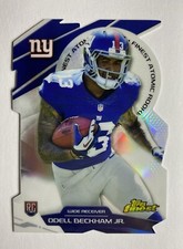 2014 Topps Finest Odell Beckham Jr Atomic Rookie Card Die Cut Refractor RC. rookie card picture
