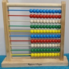 Melissa Doug Abacus - Classic Wooden Educational Counting Toy With 100 Beads