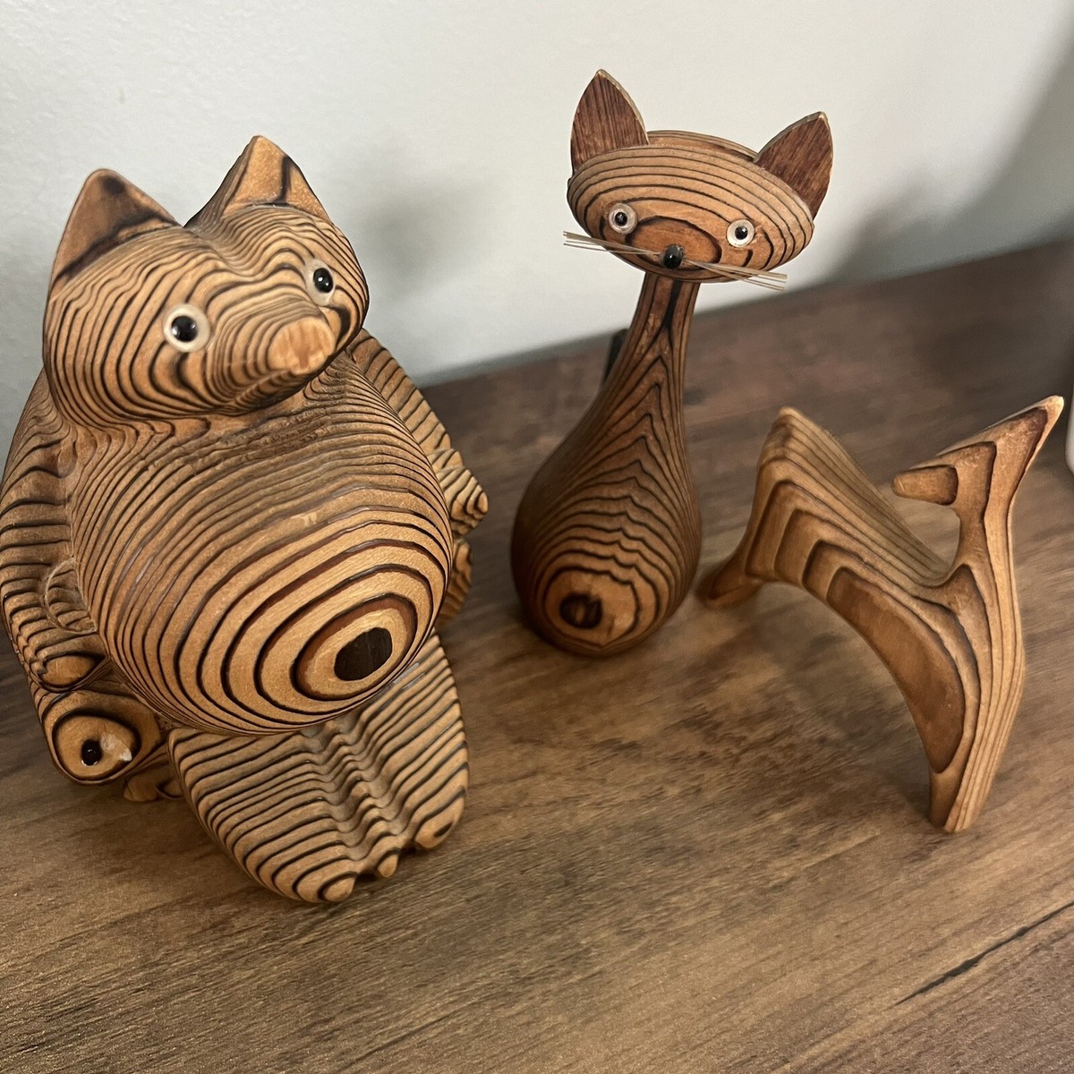 Vintage Tanuki Cryptomeria Wood Hand Carving Japanese Folk Art