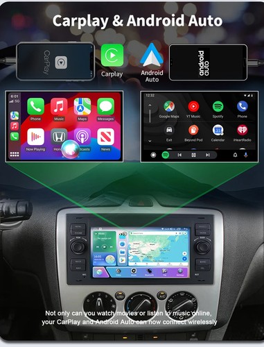 Radio de coche pantalla GPS para Ford Focus 2 Mondeo S/C-Max Kuga Fiesta Fusion CarPlay - Imagen 23 de 34
