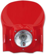 mascherina portafaro epoca vintage faro con attacchi motocross enduro rosso Ufo