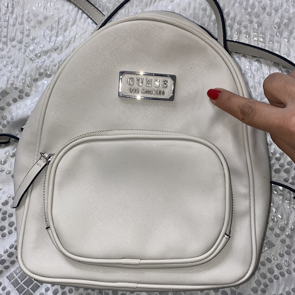 Guess Los Angeles Beige Backpack Adjustable Straps | eBay display picture 1