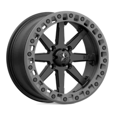 MSA Lok2 M31 Beadlock Black/Gray Ring UTV/ATV Wheels, 18x7, 4x156, 0 mm/3.5+3.5
