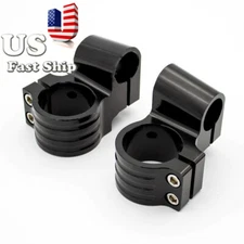 US Shipping 33mm Fork Clip On Handlebars Clamp Head Mount Bracket Black Riser