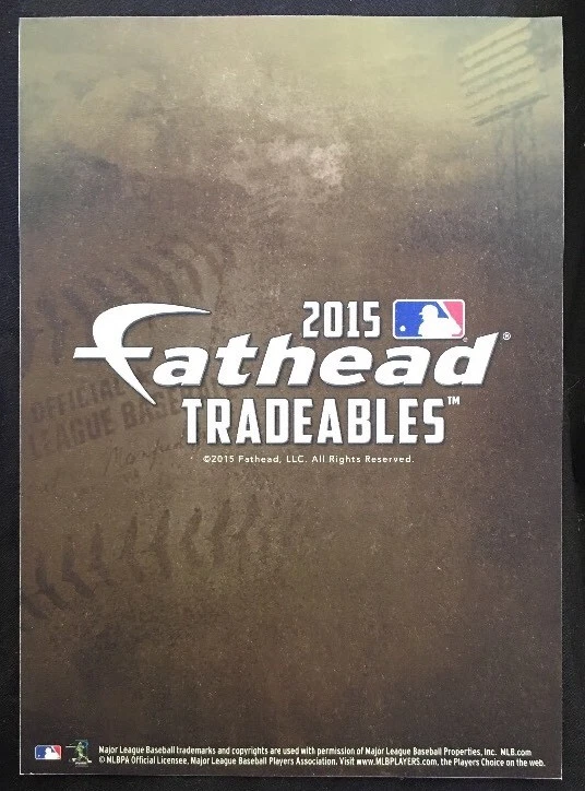 MLB Fathead Tradeables Robinson Cano Seattle Mariners 2015 - Image 2 of 2