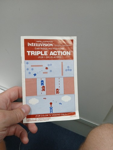 Triple Action (Intellivision, 1981) Complete In Box! - Picture 8 of 12