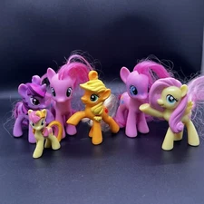My Little Pony Lot Of 6 Figures Fluttershy Pinkie Pie Twilight Sparkle
