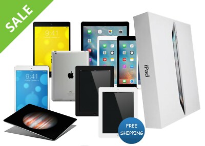 Apple iPad 2,3,4,Air 1/2,mini 1/2/3/4 16GB/32GB/64GB/128GB Free 1-Year Warranty