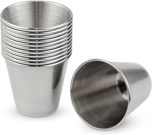 12 Pack Stainless Steel Shot Drinking Cups 1 Ounce Metal Shot Glasses Espresso S