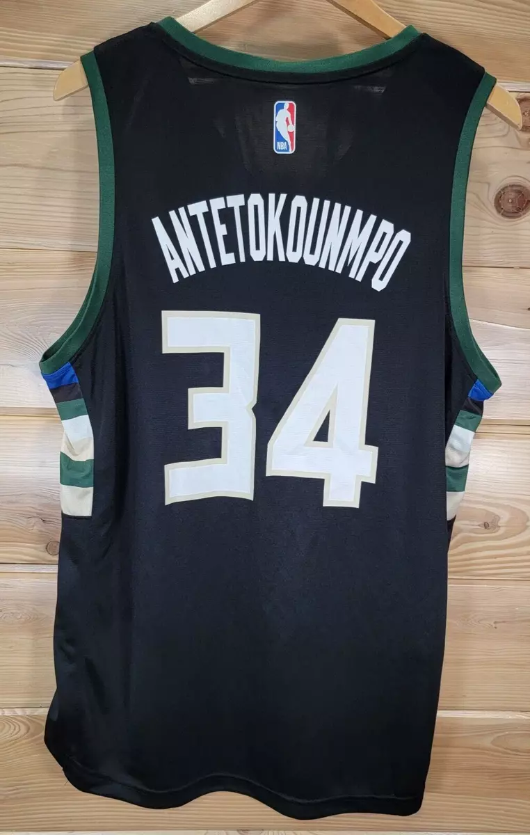 Giannis Antetokounmpo Milwaukee Bucks Black Jersey