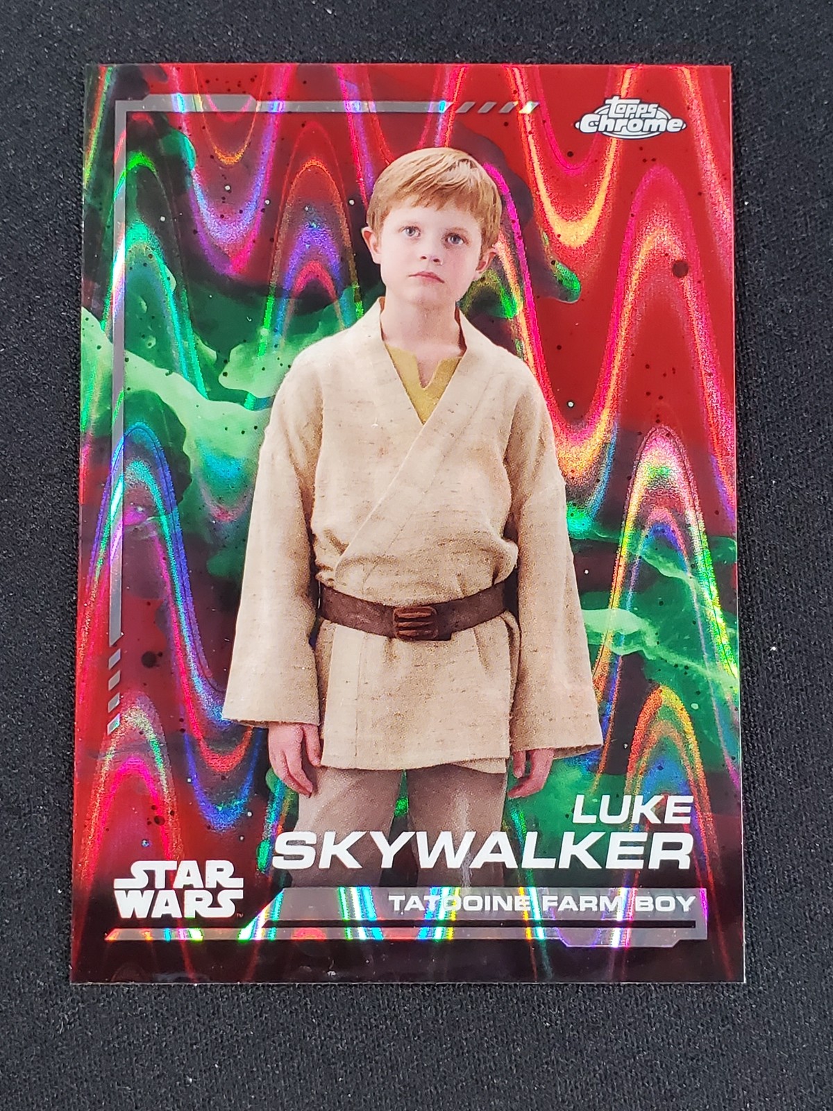 2024 Topps Chrome Star Wars Luke Skywalker Red Raywave #70