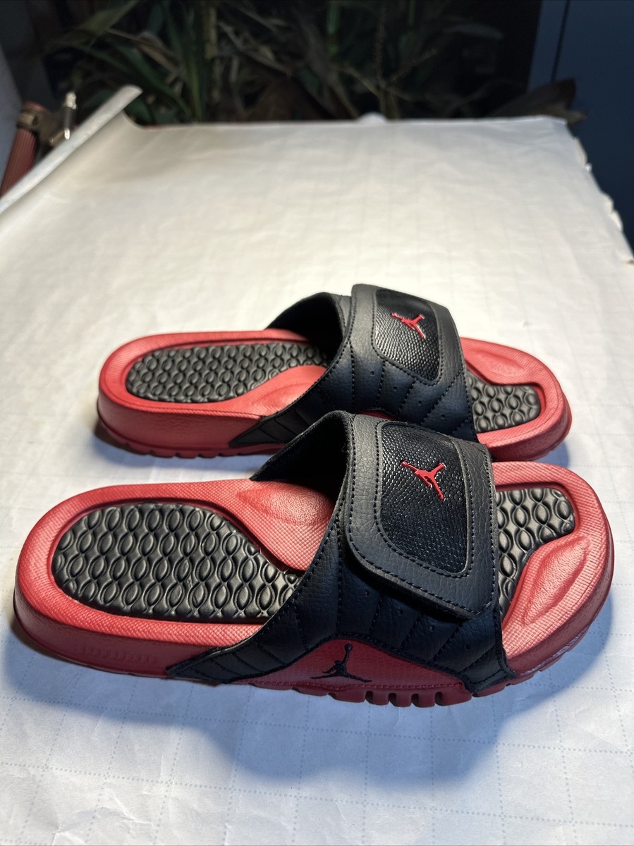 靴 Jordan HYDRO IV RETRO BRED 33cm Jordan Hydro IV Retro Slides GS AJ4 BRED Sandals Size 7Y