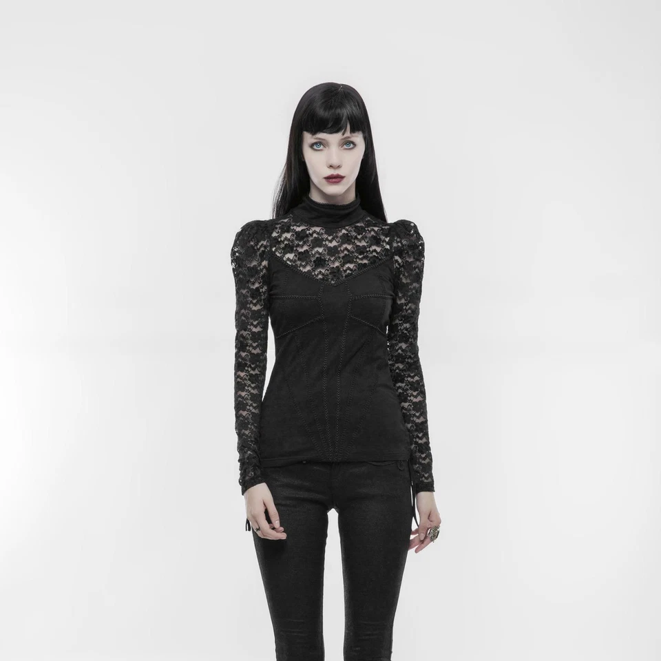 Punk Rave Camiseta Jersey Manga Larga Negra Foto 2 de 4