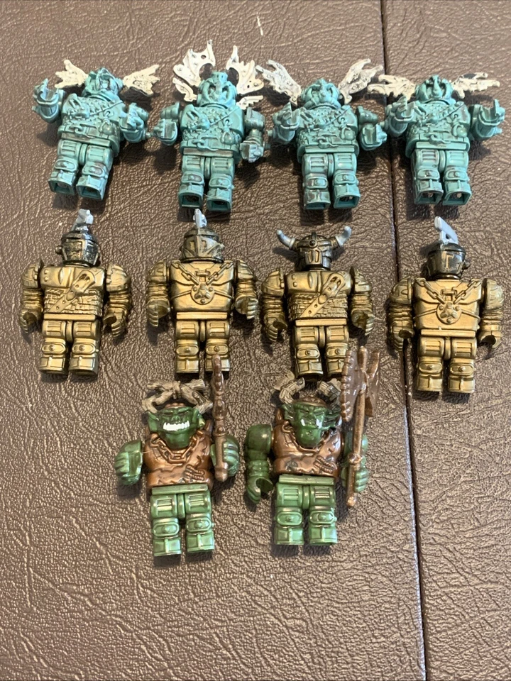 Mega Bloks Krystal Wars Knights Minifigures Lot of 10 Figures 2 For Parts - Image 2 of 3