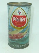 Empty Top Opened 12oz Pfeiffer Outdoor Series Sail Boat Set Can Flat Top