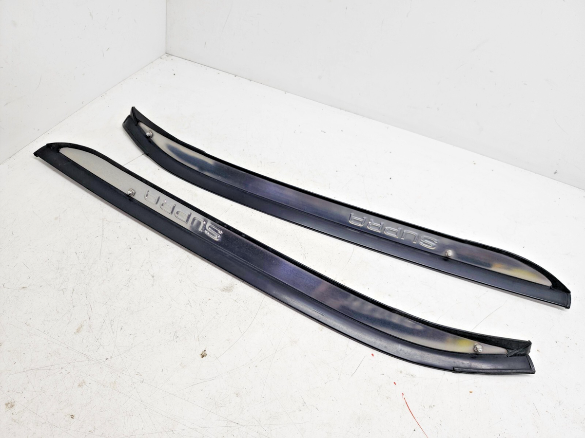 JDM ORIGINAL TOYOTA SUPRA JZA70 STAINLESS DOOR VISORS RAIN GUARDS
