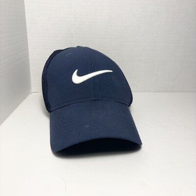 Nike Golf Hat Mens Flex Fit Black and Navy Mesh Hat Cap Outdoor Sports  Dad