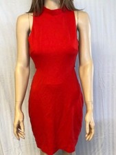 Junior's NWT IN*AWE Cutout Ponte-Knit Bodycon Red Dress