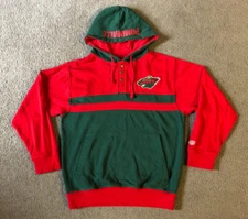 Old Time Hockey Minnesota Wild Jason Pominville Hooded Sweatshirt - Size Medium