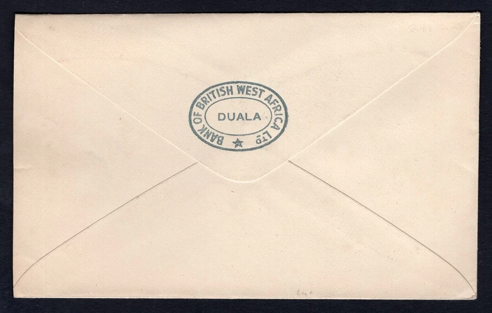 Cubierta censurada CAMERÚN FRANCÉS 1940. Nacional, Camerún. Elefantes individuales 1Fr Foto 2 de 2