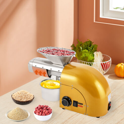 Oil Press Machine Nut Seeds Oil Extractor Beans Expeller Cold & Hot 1800W Home
