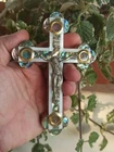 Cross Crucifix Wall Olive Wood Mother of Pearl  Handmade Jerusalem Holy land
