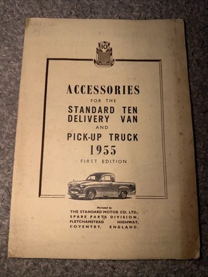 Standard Ten Delivery Van & Pick-Up Zubehör Prospekt Broschüre 1955 Ref Br367