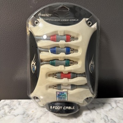 2006 React Wii Component Video Cables. 8  For Wii B3 NOS Model RTWII0I