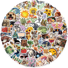 Forest Animal Nature Stickers 100 Pcs Aesthetic Waterproof Vinyl Laptop Bottle