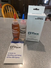 West System 650-8 G/flex Toughened Epoxy, two, 4.5 fl oz NIB. USA shipper